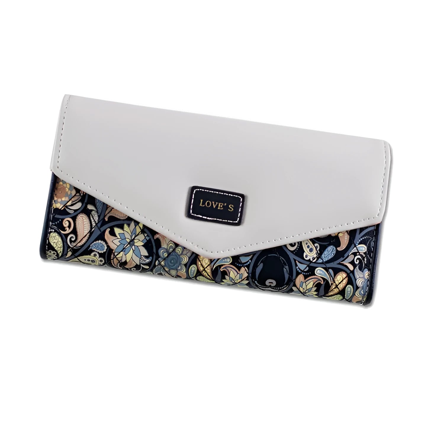 Large capacity three-fold PU leather student wallet with buckle and clip in five colour options
