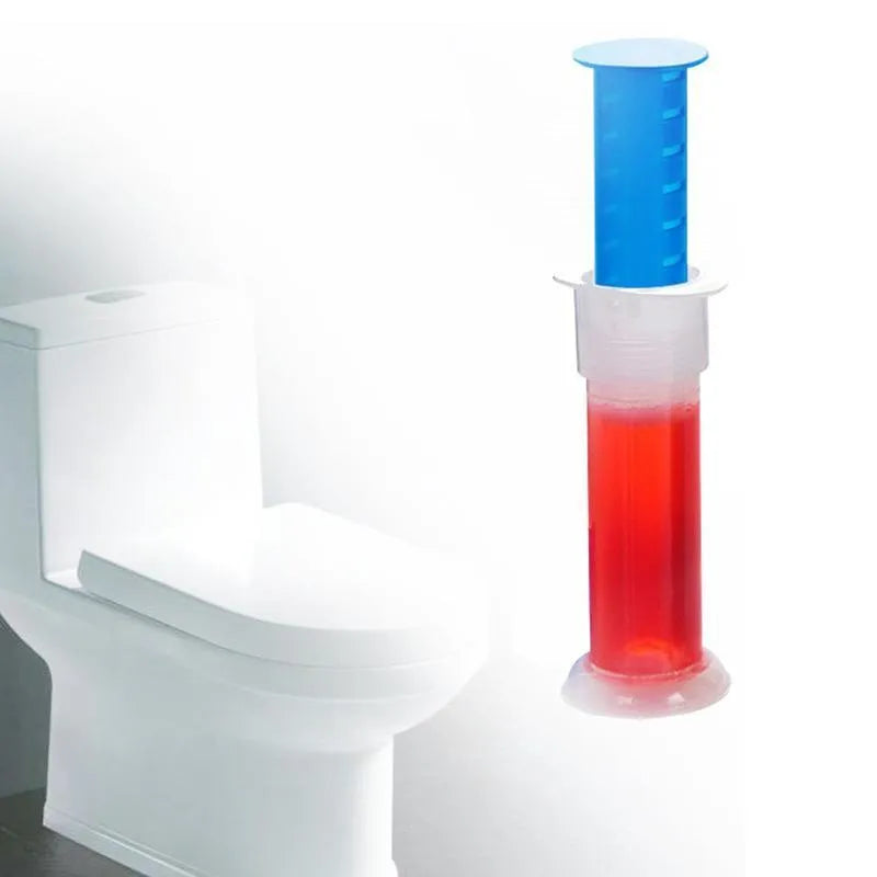 Magical Toilet Cleaner Gel in purple lavender colour-changing stick-on design with handle, 4.5x12cm