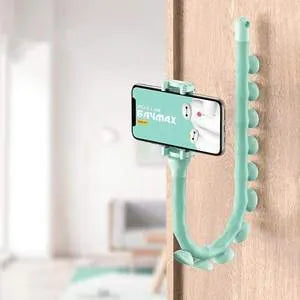 Black flexible rubber mobile phone holder extended to 62cm with 360-degree rotating head