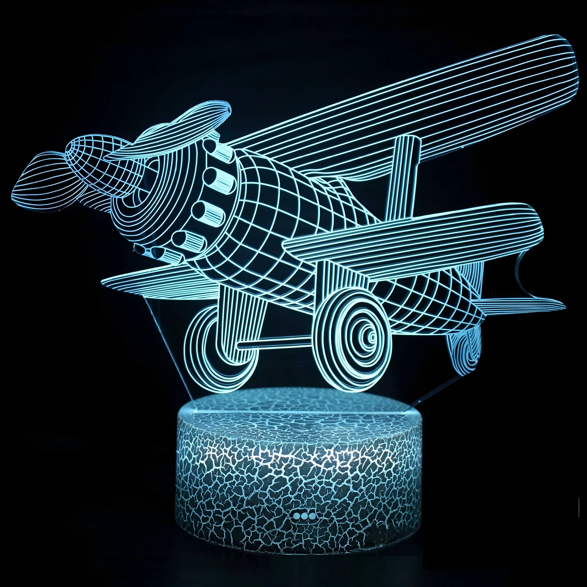 Fighter Series colourful creative 3D small night lamp with USB power and touch control for bedroom use