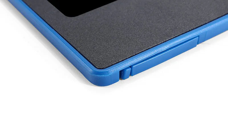 LCD writing tablet with ABS frame, 150 x 122 x 7mm, pressure sensing screen, erase button and CR2025 battery
