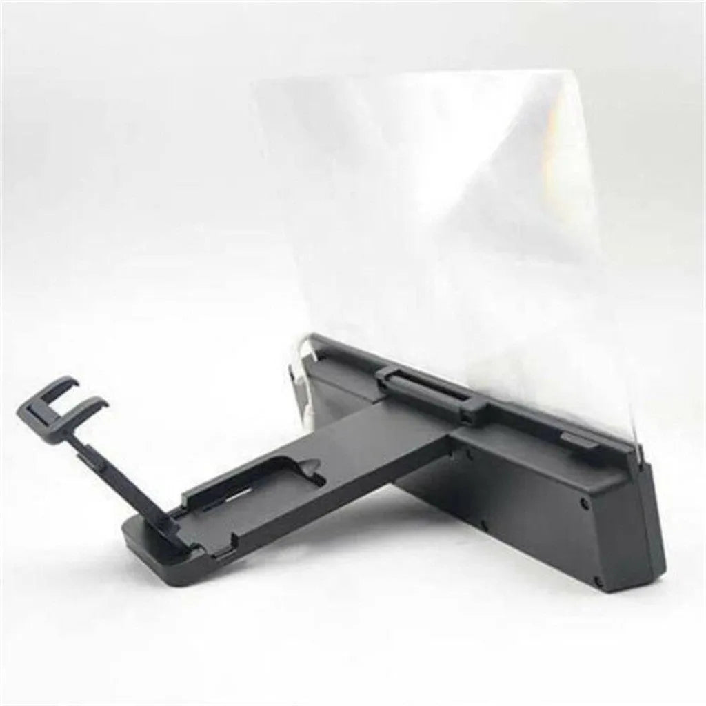 12-inch foldable mobile phone screen amplifier with acrylic lens and audio cable for smartphone enlargement