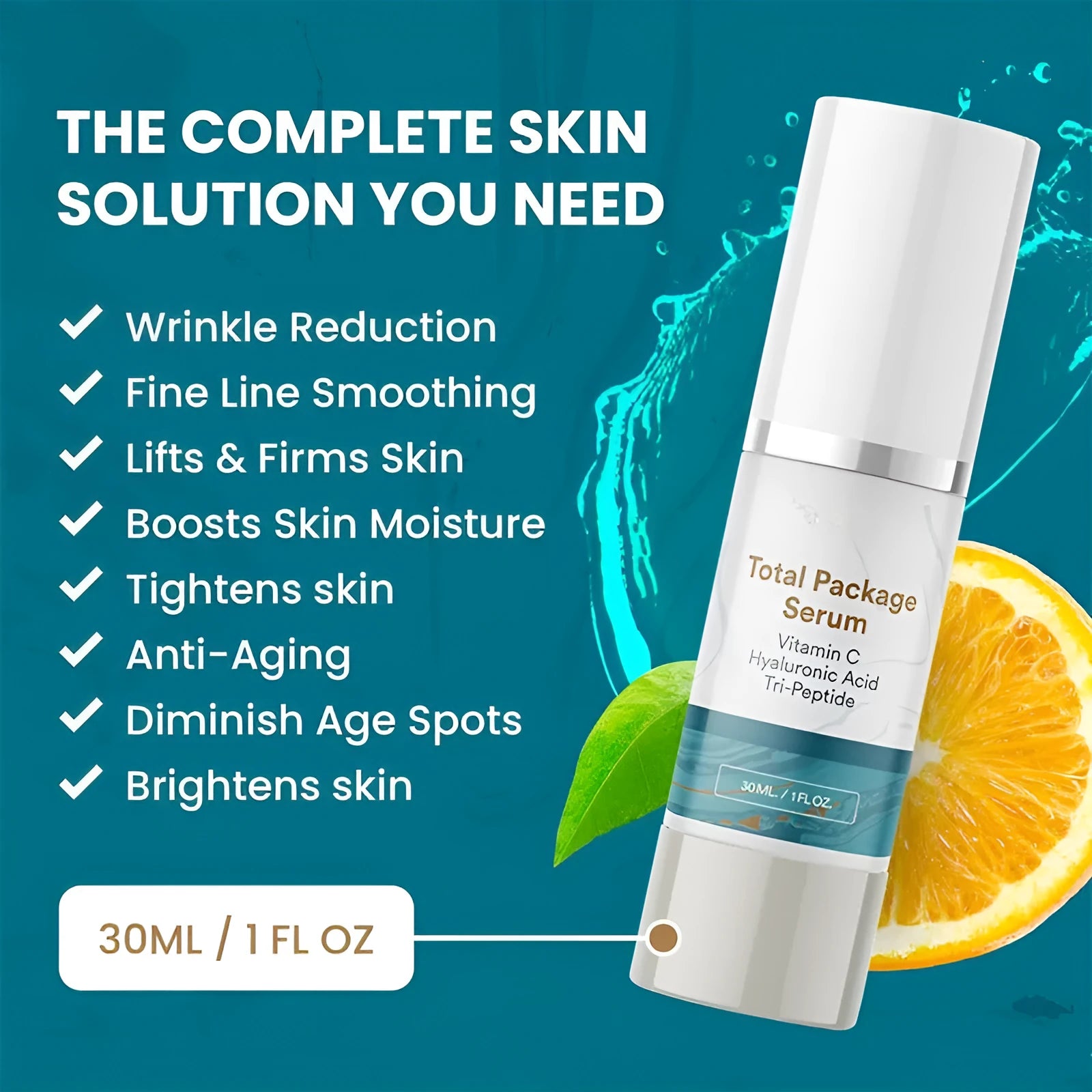 30ml facial essence bottle for moisturising and brightening skincare