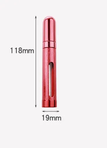 12ml aluminium travel perfume atomiser with glass liner in assorted colours
