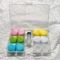 Rectangular electronic contact lens case with vibration cleaning in multiple colour options