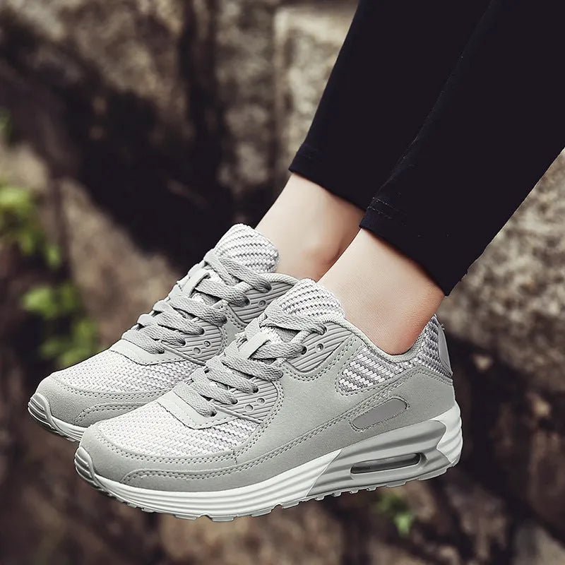 Women's casual beige shoes with a 3.5cm low heel on a white background.