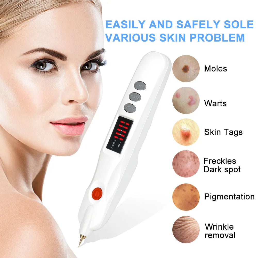 White multifunctional beauty instrument with ABS body, 5+ gears, and EU or US plug option.