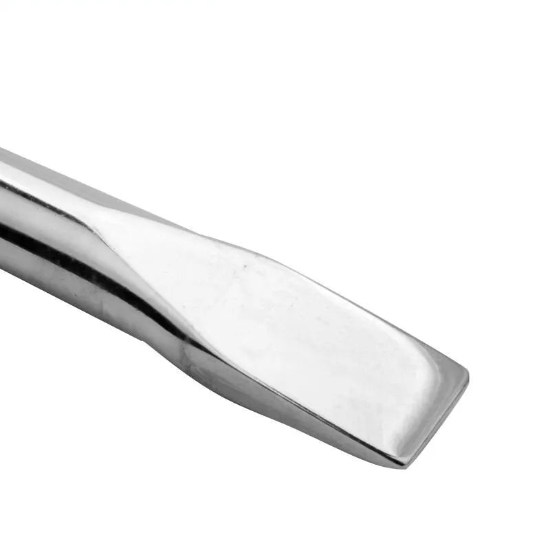 L-shaped metric wrench in complex vanadium steel with chrome plating, shown in sizes 17mm to 24mm