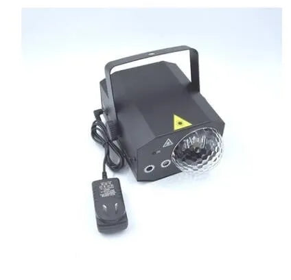 Black and white LED laser magic fan stage lighting equipment with dual projection effects
