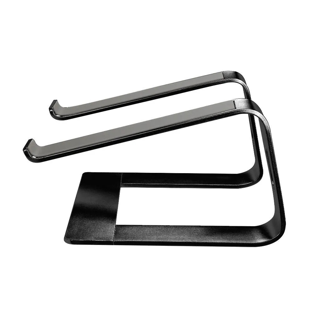 Aluminium alloy notebook stand and desktop computer cooling bracket in black, grey, rose gold, and silver grey, 14.5 x 22.5 x 26cm