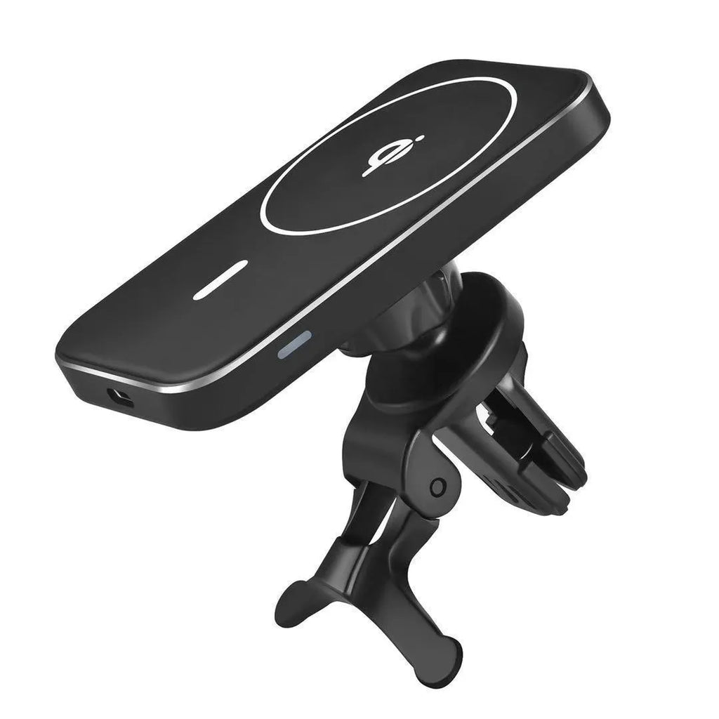 Black M6 car bracket magnetic wireless charger for mobile phones with adjustable ball joint