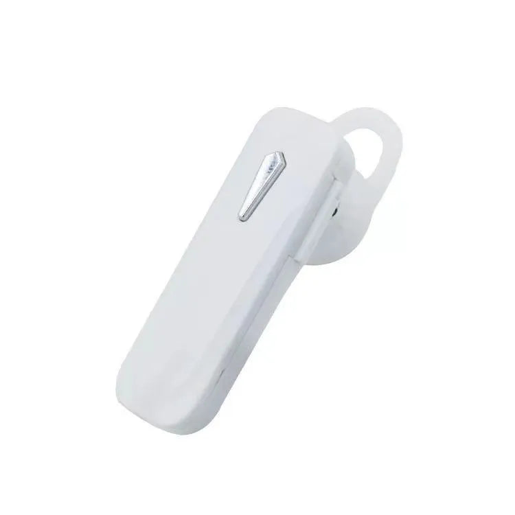 M163 Bluetooth car headset unit in black and white colour options on a car dashboard.