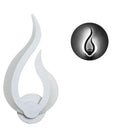 Flame model LED stairway corridor light fixture with matte white finish and acrylic shade on ceiling