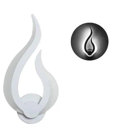 Flame model LED stairway corridor light fixture with matte white finish and acrylic shade on ceiling