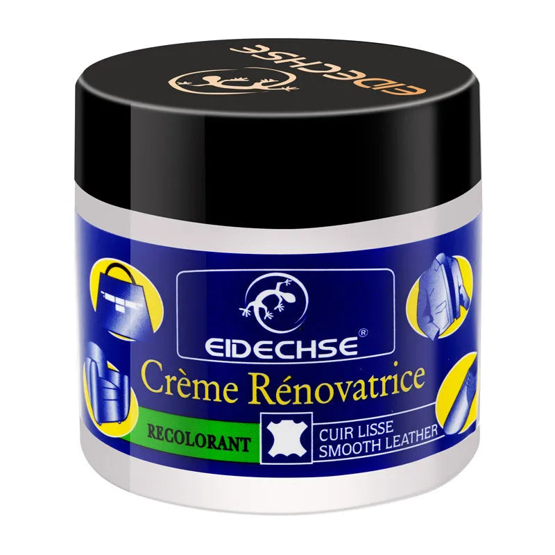 50ml pot of leather repair cream for colour restoration on car seats and furniture