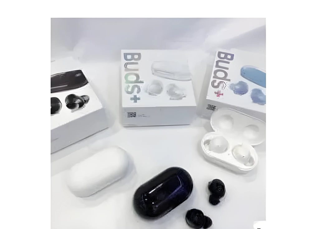 Wireless earphone dual ear in-ear stereo Bluetooth 5.0 headphones in black with power display