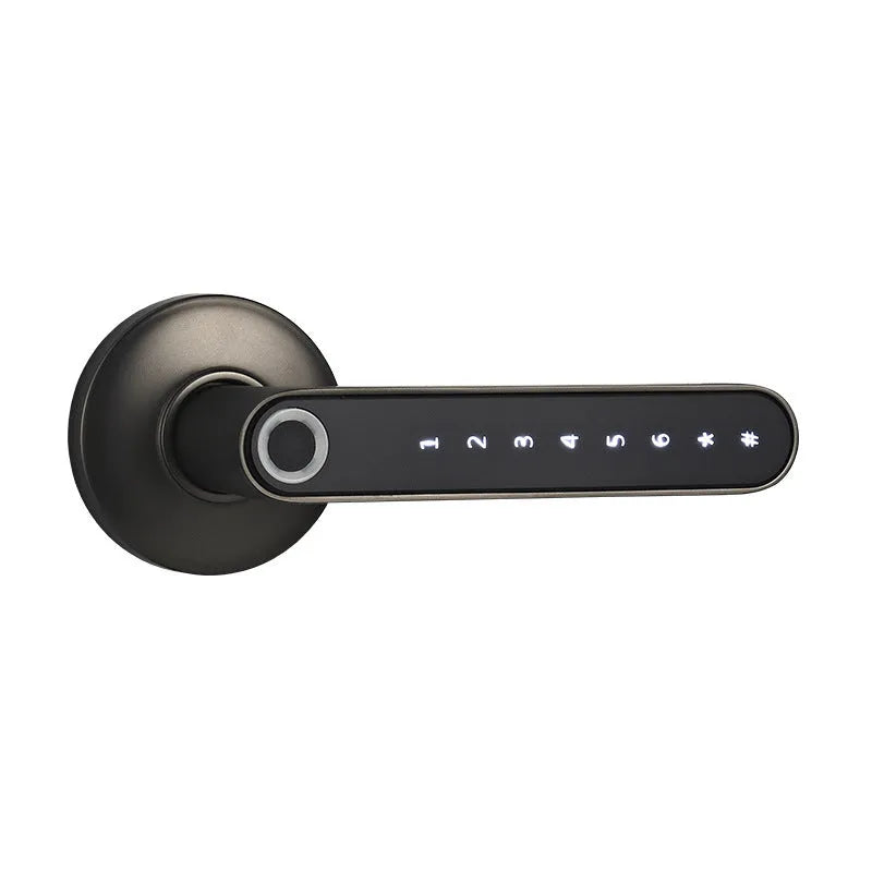 Modern minimalist alloy smart lock with fingerprint sensor and digital keypad