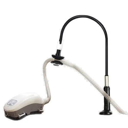 Universal ventilator hose bracket in aluminium alloy and ABS, shown in black or white for portable air conditioner exhaust hose