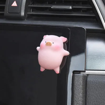 Cute cartoon pig resin car dashboard ornament decorative accessory