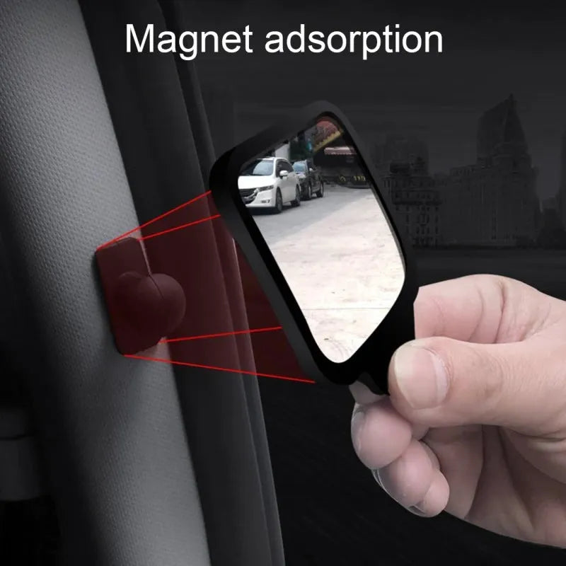 Car interior rear view mirror, plastic and glass, 7 x 6.5 x 1 cm, 50 g, for car van truck