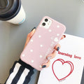 Love TPU phone case in blue, back cover for iPhone, smooth surface treatment, fashion style.