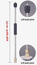 50cm stainless steel pressure washer extension rod with metal tip and copper joint fittings