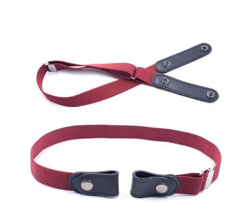 Imitation leather belt with square alloy buckle and car suture stitching on neutral background