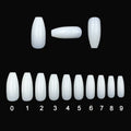 Clear natural false nails ABS material 500-piece set with 10 different sizes