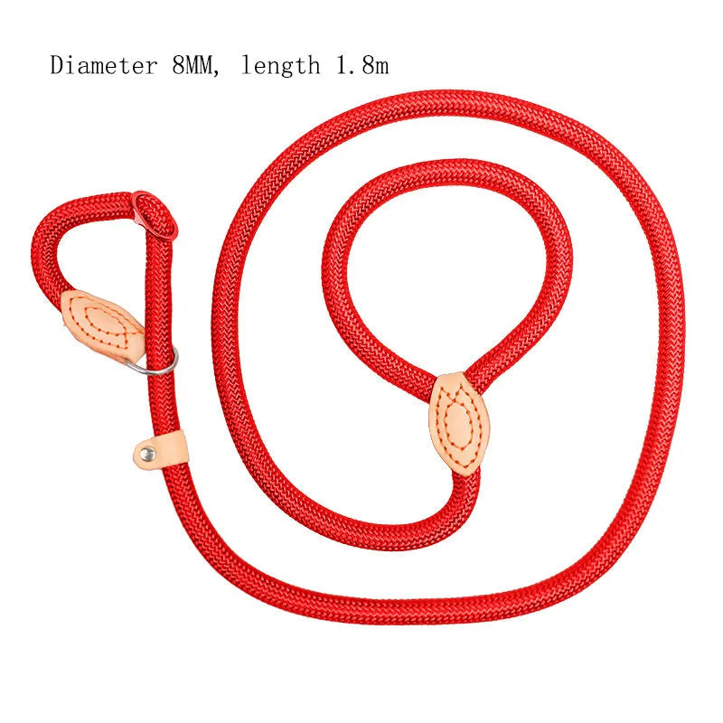 Specialised blast race dog training leash with automatic tightening rope collar in multiple colour options.