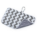 Portable diaper changing mat in oxford cloth, 70 x 50cm, folded size 38 x 17cm, with toy rings and strap