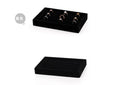 22 x 14 cm velvet ring display plate in black, grey, red, rose red, brown or white for jewellery storage