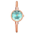 Niche bracelet watch with alloy strap and case, 20mm dial, 24mm case, in eight colours including Emerald, Green, Grey, Pink, Rainbow blue, Red, Rose gold, and White