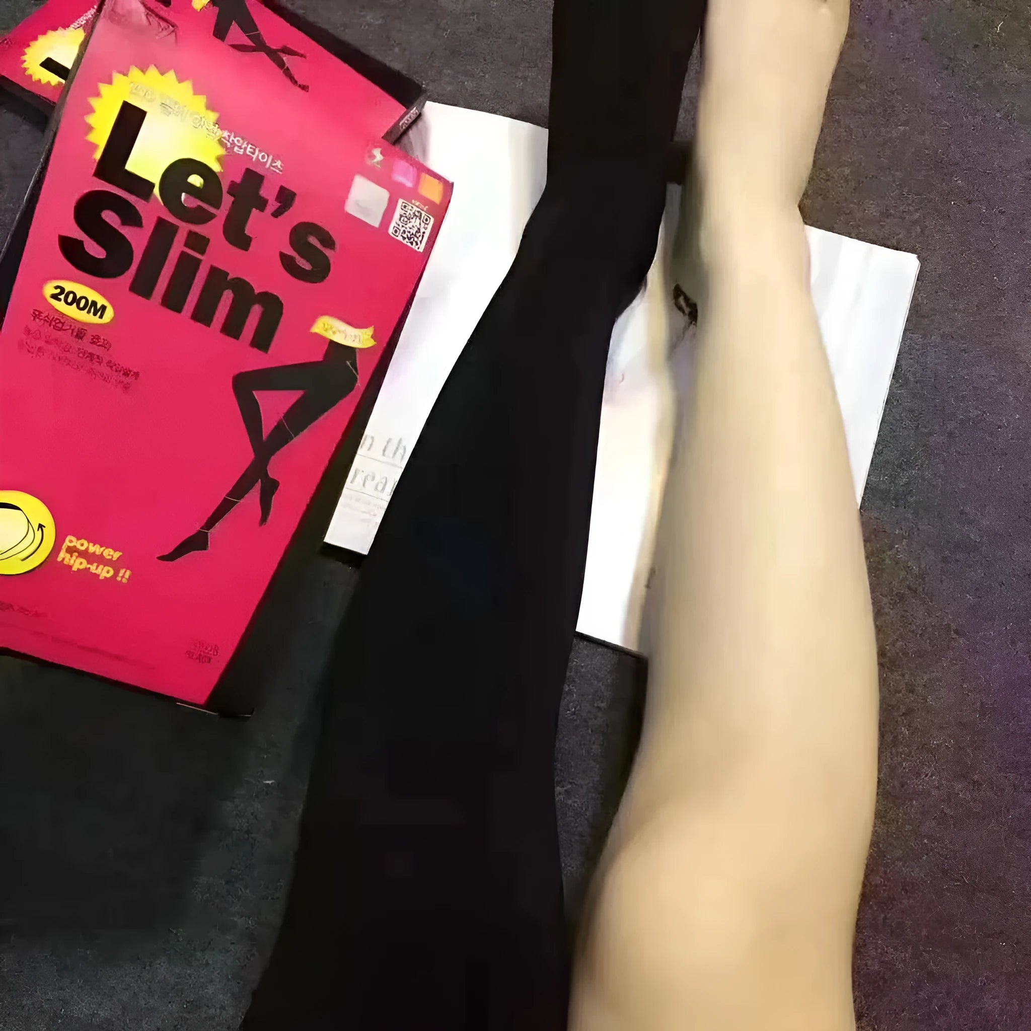 Beige and black stovepipe shaping socks for hips and abdomen compression