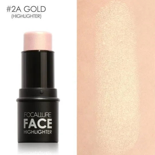 Four shade contouring highlighter stick for face, cheekbone, and jawline definition
