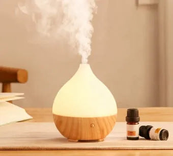 Asakusa wood grain finish vase-shaped USB aroma diffuser with 100ml tank