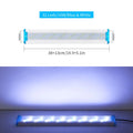 Ultra-thin PVC aquarium light bar with blue and white LEDs shown above a fish tank.