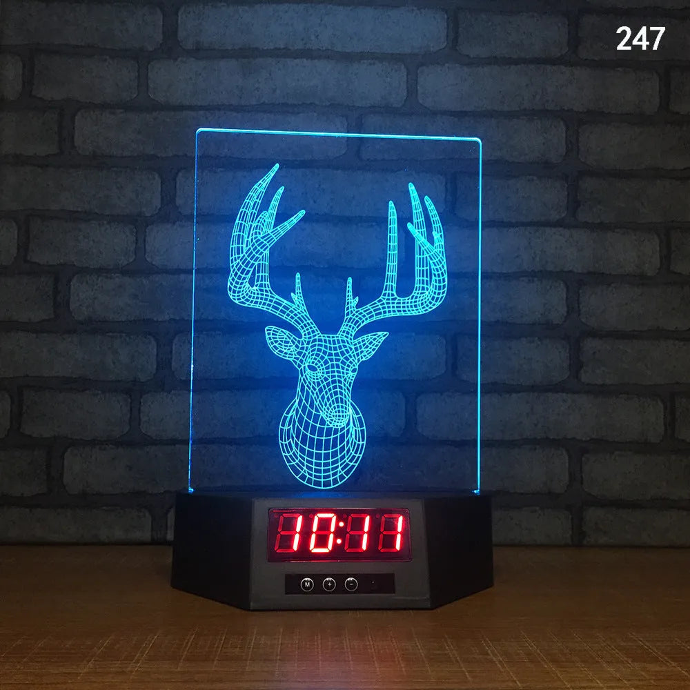 Blue dolphin 3D night light with LED glow on wireless charging base