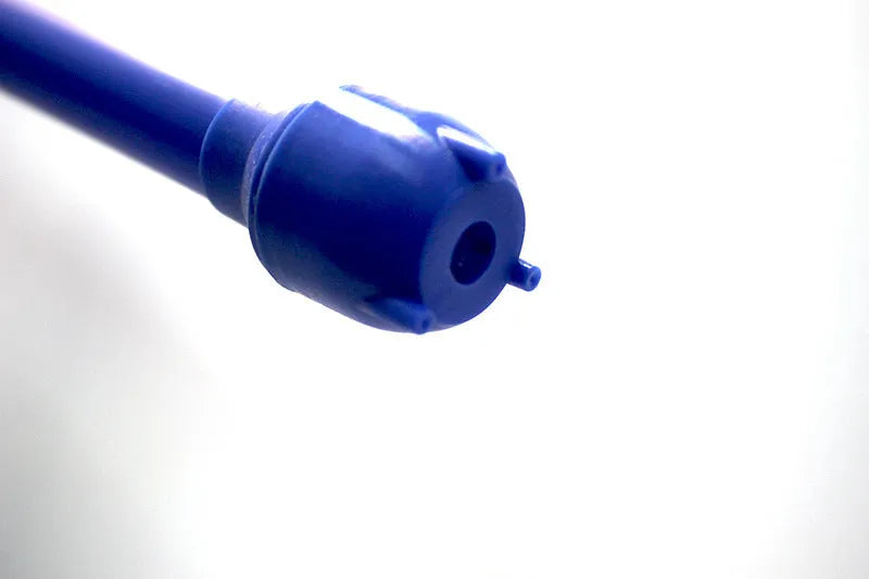 Manual hand-operated siphon pump for fuel and liquid transfer in blue or red colour