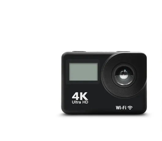 4K HD dual screen WiFi sports camera with remote control, 30m waterproof, Black or Silver