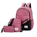 Solid colour casual backpack with double shoulder belts in camel colour