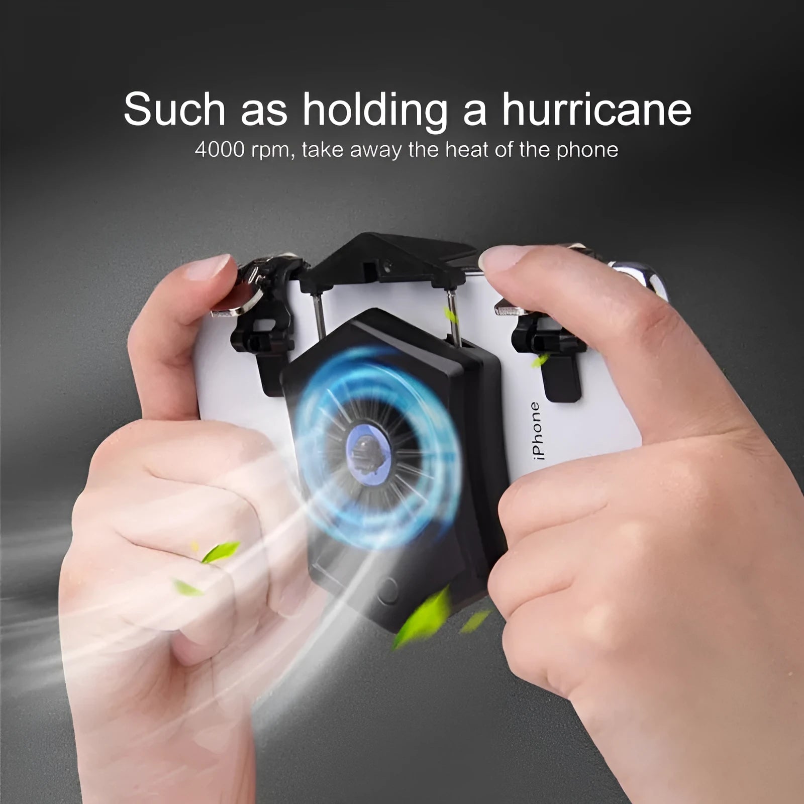 Black mobile phone cooling radiator with aluminium alloy construction and dual USB interface connectors