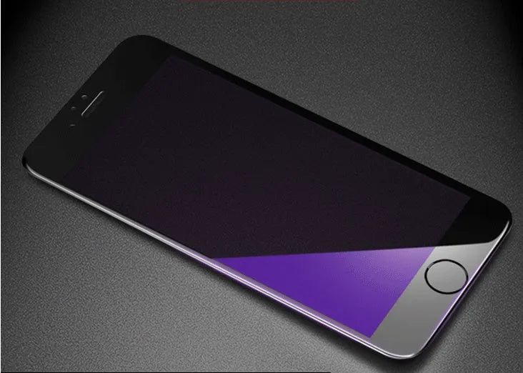 Black and white tempered glass screen protectors for iPhone with 3D carbon fibre soft edges.
