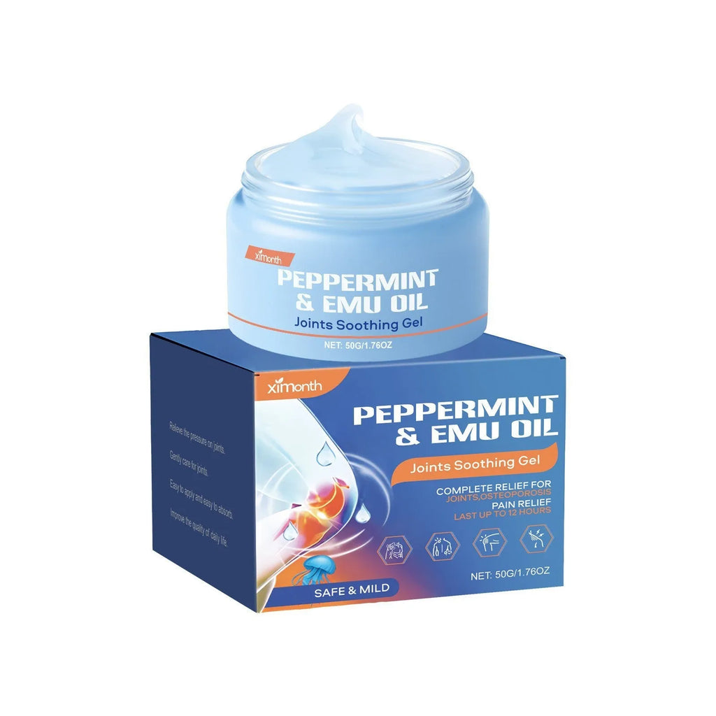 50g joint soothing gel tube with menthol, mint leaf and emu oil for topical joint massage