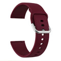 Silicone replacement strap for Fitbit Versa 3 and Sense 2 smartwatches in multiple colours with silver buckle