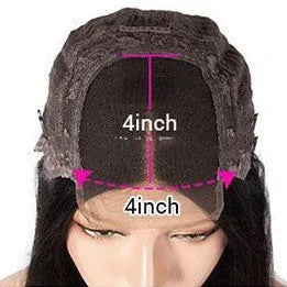 Real human hair lace front wig with 4x4 lace headgear in star fashion style