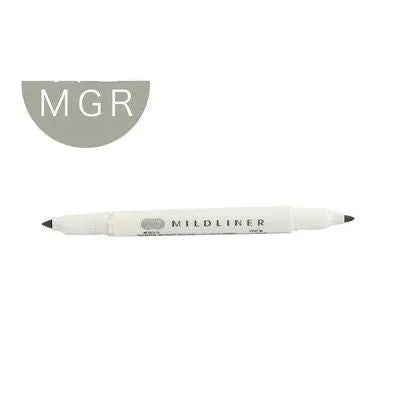 Double-headed non-erasable colour marker pen with water-based ink in 15 colours including fluorescent