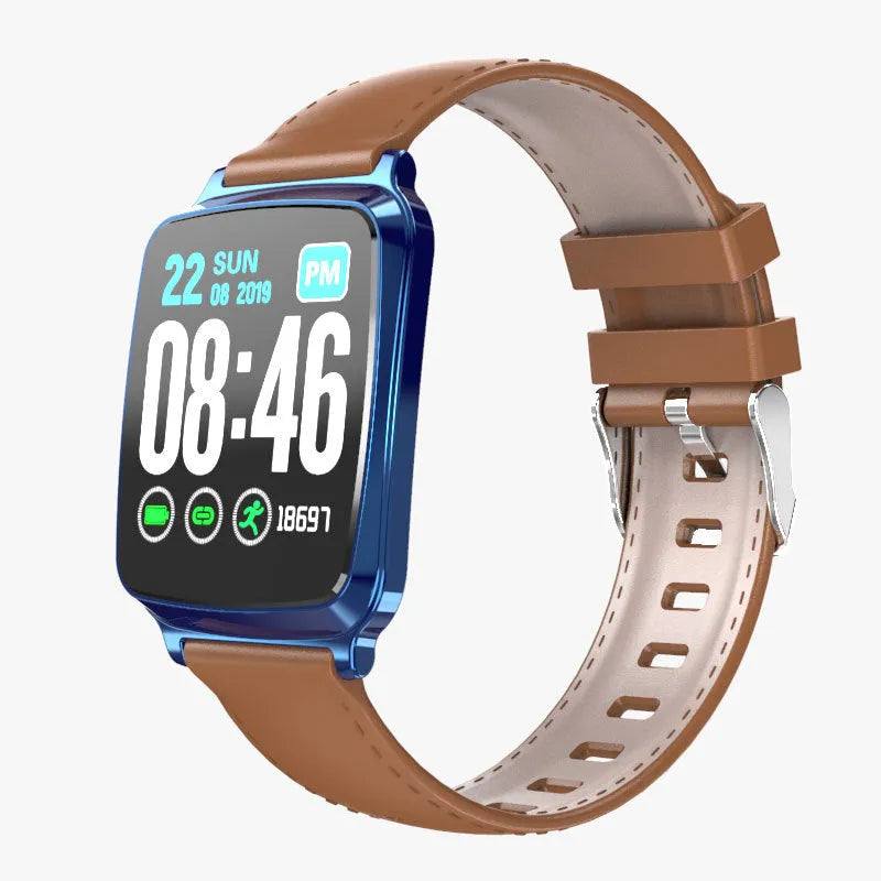 M8 smart bracelet with heart rate monitoring on wrist showing zinc alloy body and TPU strap