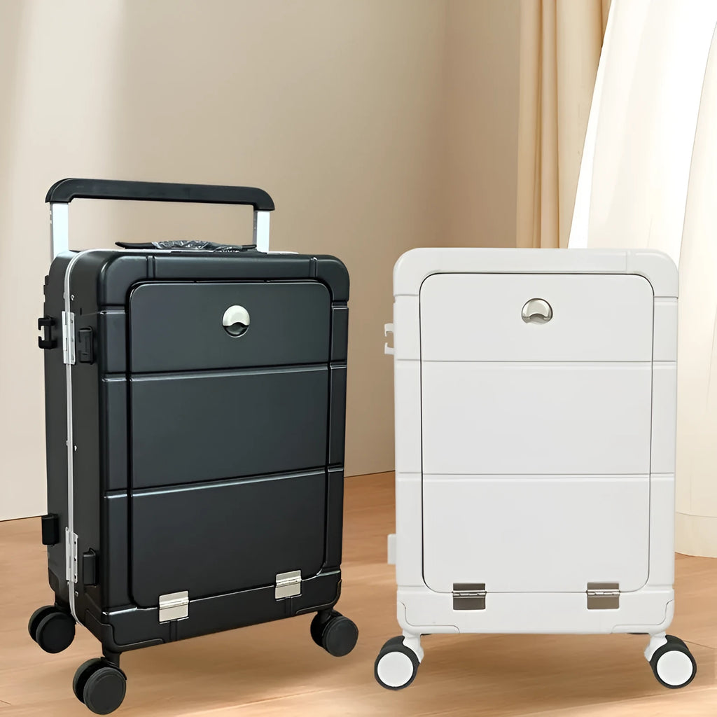 20-inch front opening dry wet separation suitcase in multiple colours with universal wheels