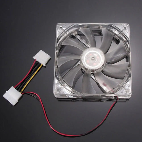 120mm blue LED PC cooling fan with 4-pin connector and 30cm cable for computer case