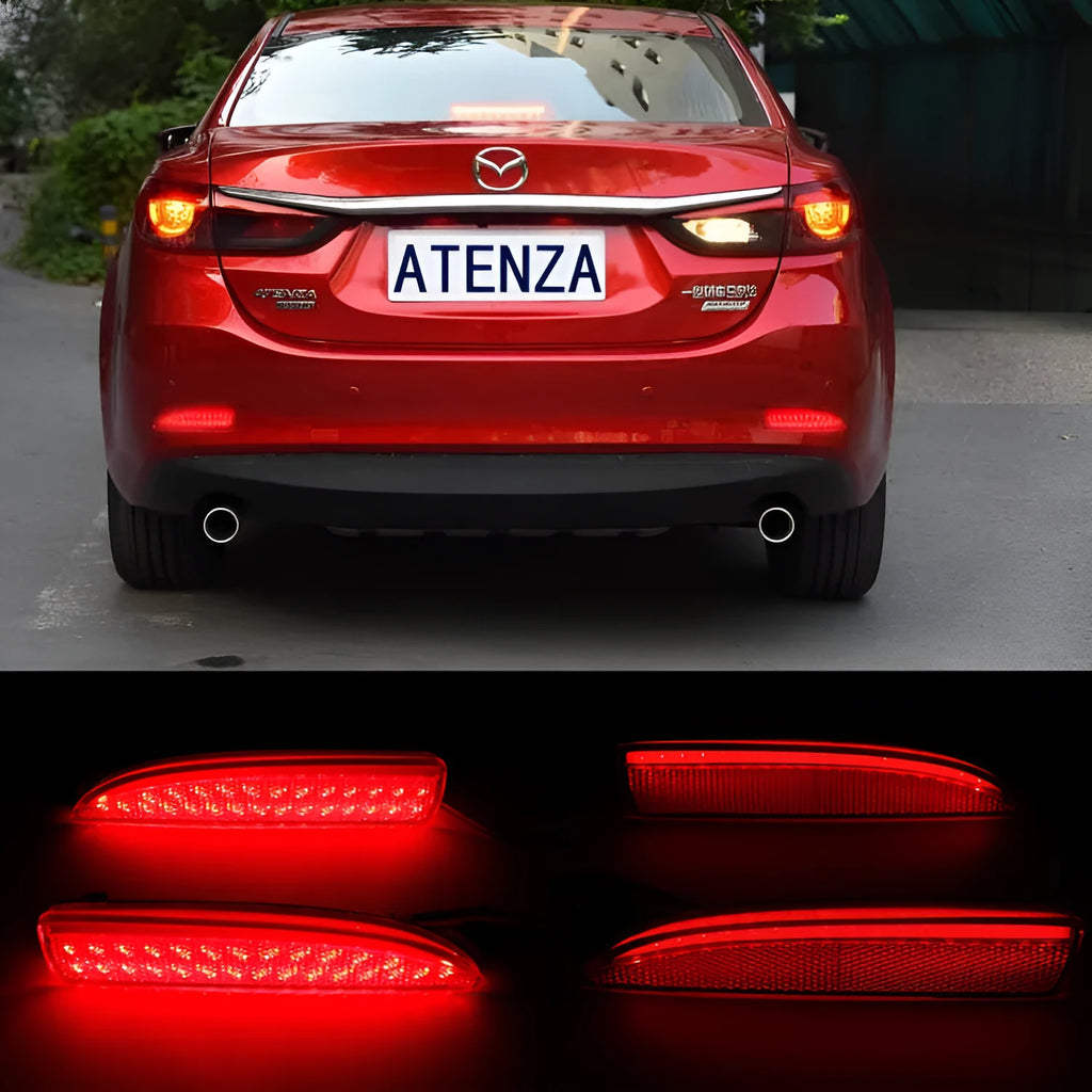 LED flashing rear bumper light set for Mazda with 5630 high brightness lamp bead and three-wire interface